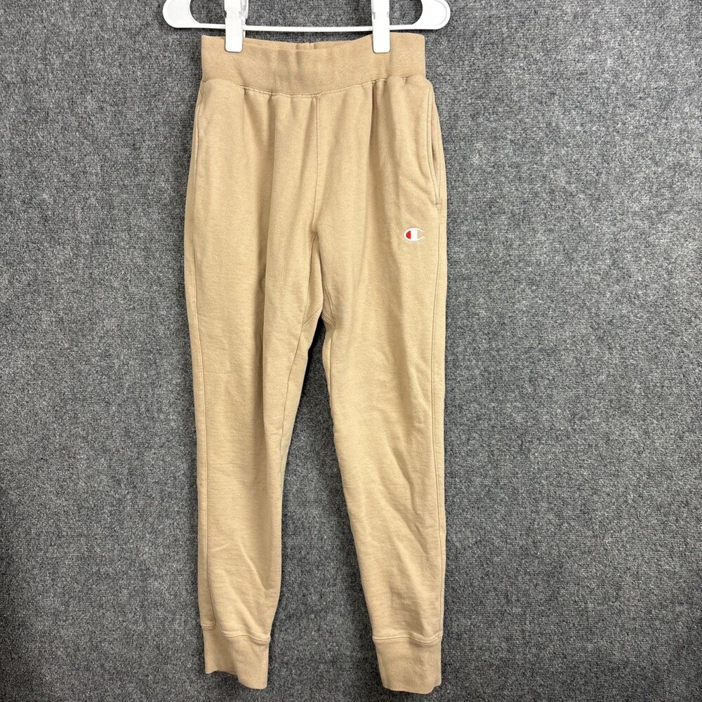 Champion Reverse Weave Sweatpants Mens Size S Beige